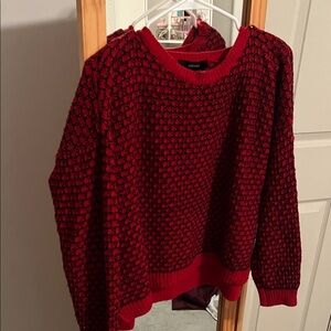 Vibrant Red Crew Neck Sweater